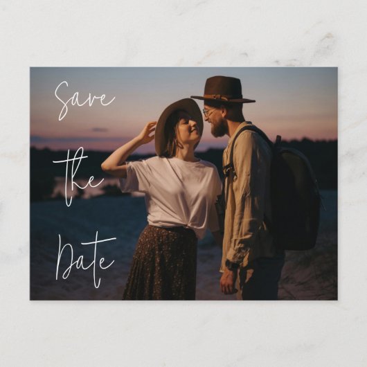 Abstracte Waterverf De datum opslaan Briefkaart (Voorkant)