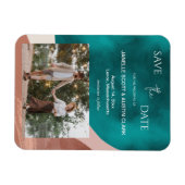 Abstracte Waterverf De datum opslaan Magneet (Horizontaal)