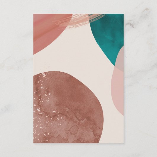 ABSTRACTE WATERVERF Details Behuizing Kaart (Achterkant)