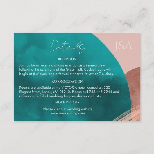 ABSTRACTE WATERVERF Details Behuizing Kaart (Voorkant)