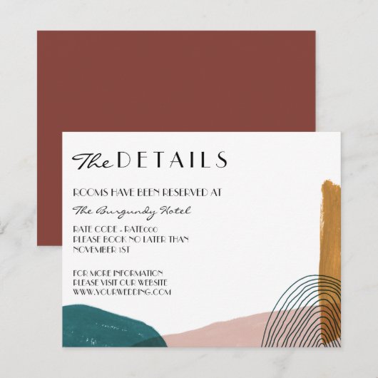 Abstracte Waterverf Details behuizing Kaart (Voorkant / Achterkant)