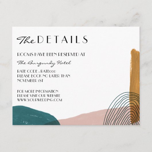 Abstracte Waterverf Details behuizing Kaart (Voorkant)