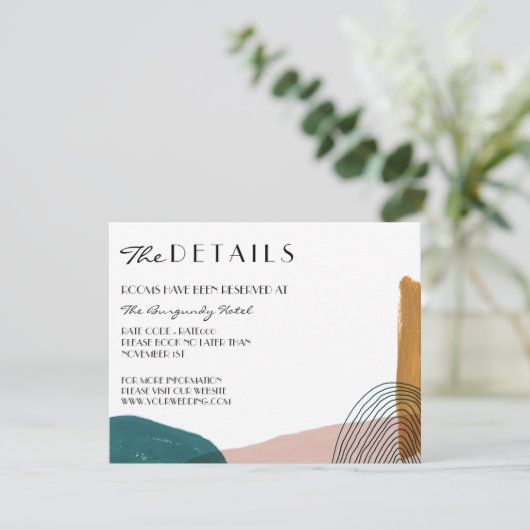 Abstracte Waterverf Details behuizing Kaart (Staand voorkant)