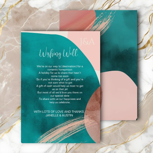 ABSTRACTE WATERVERF die goed Behuizing Kaart wenst