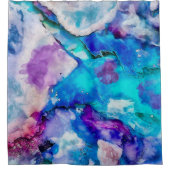 Abstracte waterverf douchegordijn (Voorkant)