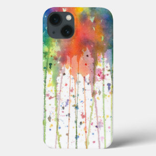Abstracte Waterverf Drippy Art iPhone 13 Hoesje