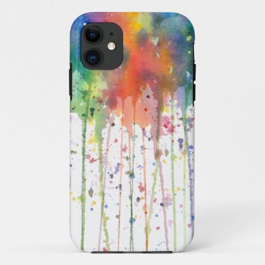 Abstracte waterverf druppelkunst Case-Mate iPhone case (Achterkant)