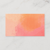Abstracte Waterverf Eenvoudige boho roze gradiënt Visitekaartje (Achterkant)