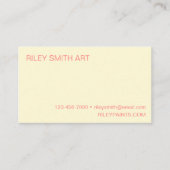 Abstracte Waterverf Eenvoudige boho roze gradiënt Visitekaartje (Voorkant)