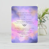 Abstracte Waterverf - Elegant Space Design Bruilof Kaart (Staand voorkant)