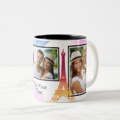 Abstracte Waterverf Elements 3 Foto personaliseren Tweekleurige Koffiemok (Voorkant rechts)