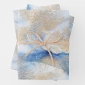 Abstracte Waterverf en goud Inpakpapier Vel (In situ)