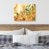 Abstracte waterverf en oude achtergrond canvas afdruk (Insitu (Slaapkamer))