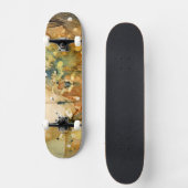 Abstracte waterverf en oude achtergrond persoonlijk skateboard (Voorkant)