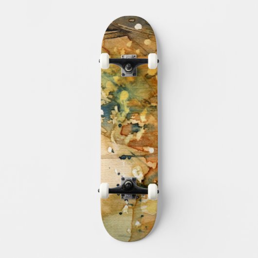 Abstracte waterverf en oude achtergrond persoonlijk skateboard (Voorkant)