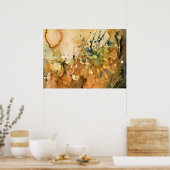 Abstracte waterverf en oude achtergrond poster (Keuken)