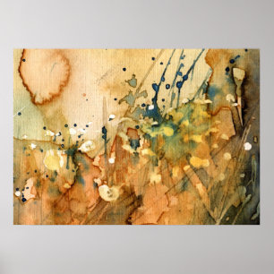 Abstracte waterverf en oude achtergrond poster