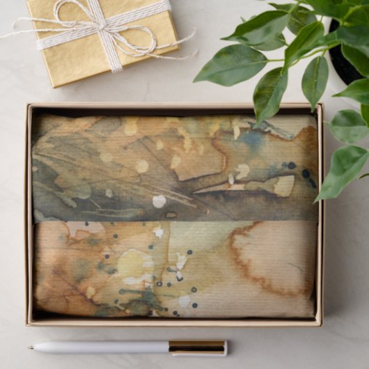 Abstracte waterverf en oude achtergrond tissuepapier (Geschenk)