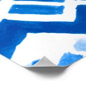 Abstracte waterverf- en strepenpatroon poster (Hoek)