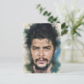 Abstracte Waterverf Ernesto CHE Guevara Portret Briefkaart (Staand voorkant)