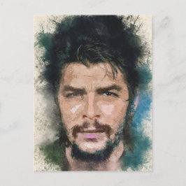 Abstracte Waterverf Ernesto CHE Guevara Portret Briefkaart