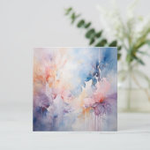 Abstracte waterverf feestdagenkaart (Staand voorkant)