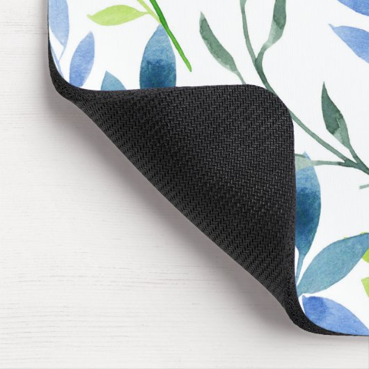 Abstracte Waterverf Fern Leaves Muismat (Hoek)