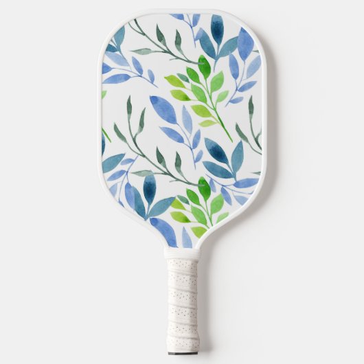 Abstracte Waterverf Fern Leaves Pickleball Paddle (Voorkant)