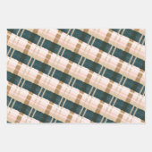 Abstracte Waterverf Festive Green & Roze Patroon Inpakpapier Vel (Voorkant)