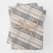 Abstracte Waterverf Festive Grey & Beige Patroon Inpakpapier Vel (In situ)