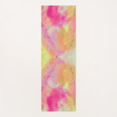 Abstracte Waterverf Fine Art Roze Geel Paarse Yogamat (Voorkant)
