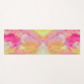 Abstracte Waterverf Fine Art Roze Geel Paarse Yogamat (Voorkant (horizontaal))