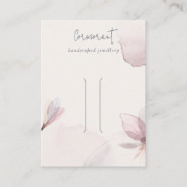 Abstracte Waterverf Floral Blush Hair Clip Holder Visitekaartje