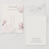 Abstracte Waterverf Floral Blush Hair Clip Holder Visitekaartje (Voorkant / Achterkant)