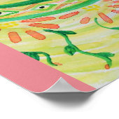 Abstracte waterverf floral mandala poster (Hoek)