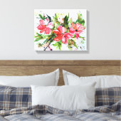 Abstracte Waterverf Floral Print (Insitu (Slaapkamer))