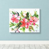 Abstracte Waterverf Floral Print (Insitu (Houten vloer))