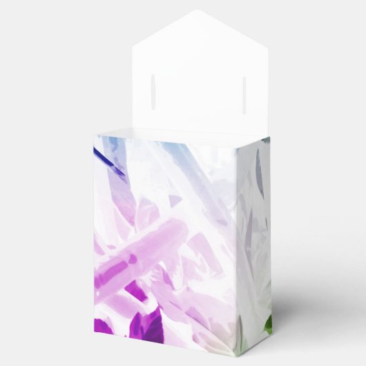 Abstracte Waterverf Floral Tent Favor Box Bedankdoosjes (Geopend)