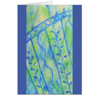 Abstracte waterverf florale grafische kaart