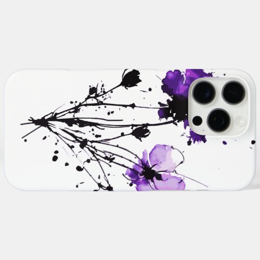 Abstracte Waterverf Flowers Case-Mate iPhone Case (Achterkant (horizontaal))