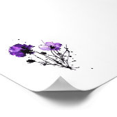 Abstracte Waterverf Flowers Poster (Hoek)