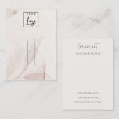 Abstracte Waterverf Foliage Logo Hair Clip Holder Visitekaartje (Voorkant / Achterkant)