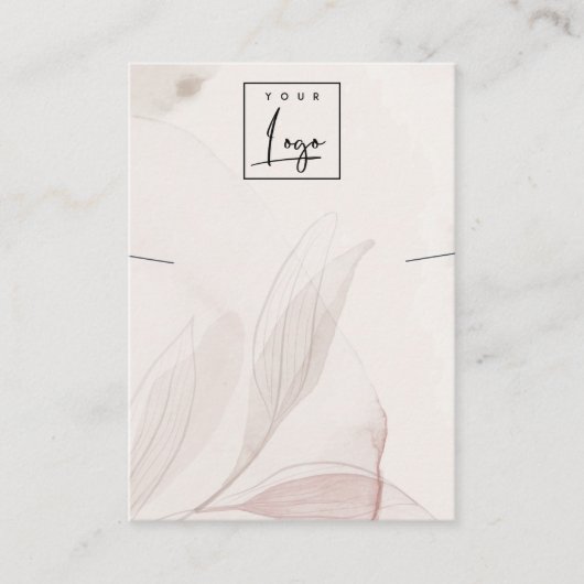 Abstracte Waterverf Foliage Logo Houder van het Ke Visitekaartje (Voorkant)