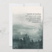 Abstracte Waterverf Forest Green Landscape Wedding Kaart (Voorkant)