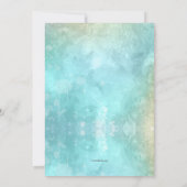 Abstracte Waterverf fotouitnodiging Kaart (Achterkant)