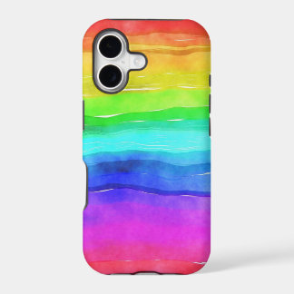 Abstracte Waterverf gekleurde strips regenboog