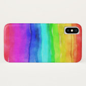 Abstracte Waterverf gekleurde strips regenboog Case-Mate iPhone Case (Achterkant (horizontaal))
