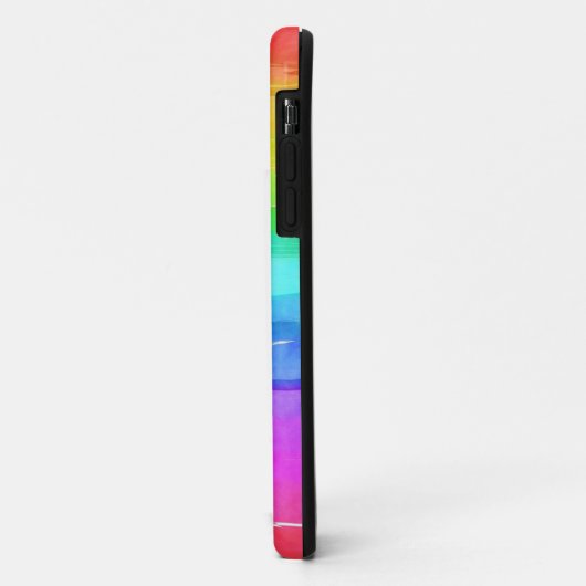 Abstracte Waterverf gekleurde strips regenboog Case-Mate iPhone Case (Achterkant/links)