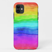 Abstracte Waterverf gekleurde strips regenboog Case-Mate iPhone Case (Achterkant)