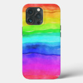 Abstracte Waterverf gekleurde strips regenboog Case-Mate iPhone Case (Achterkant)